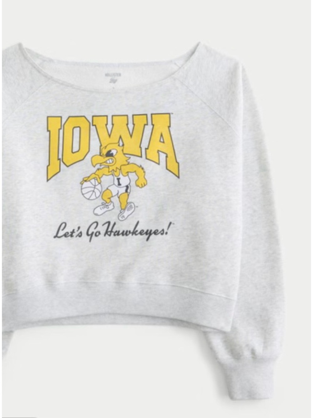 Hollister off the shoulder Iowa Hawkeyes sweatshirt XXS